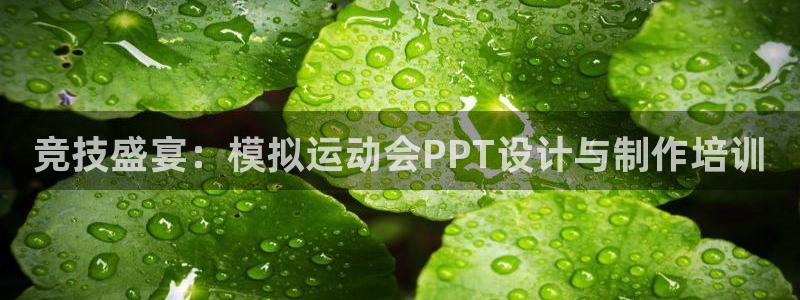 678体育官网地址：竞技盛宴：模拟运动会PPT设计与制作培训